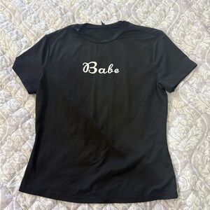 SHEIN Black Crewneck T‑Shirt
